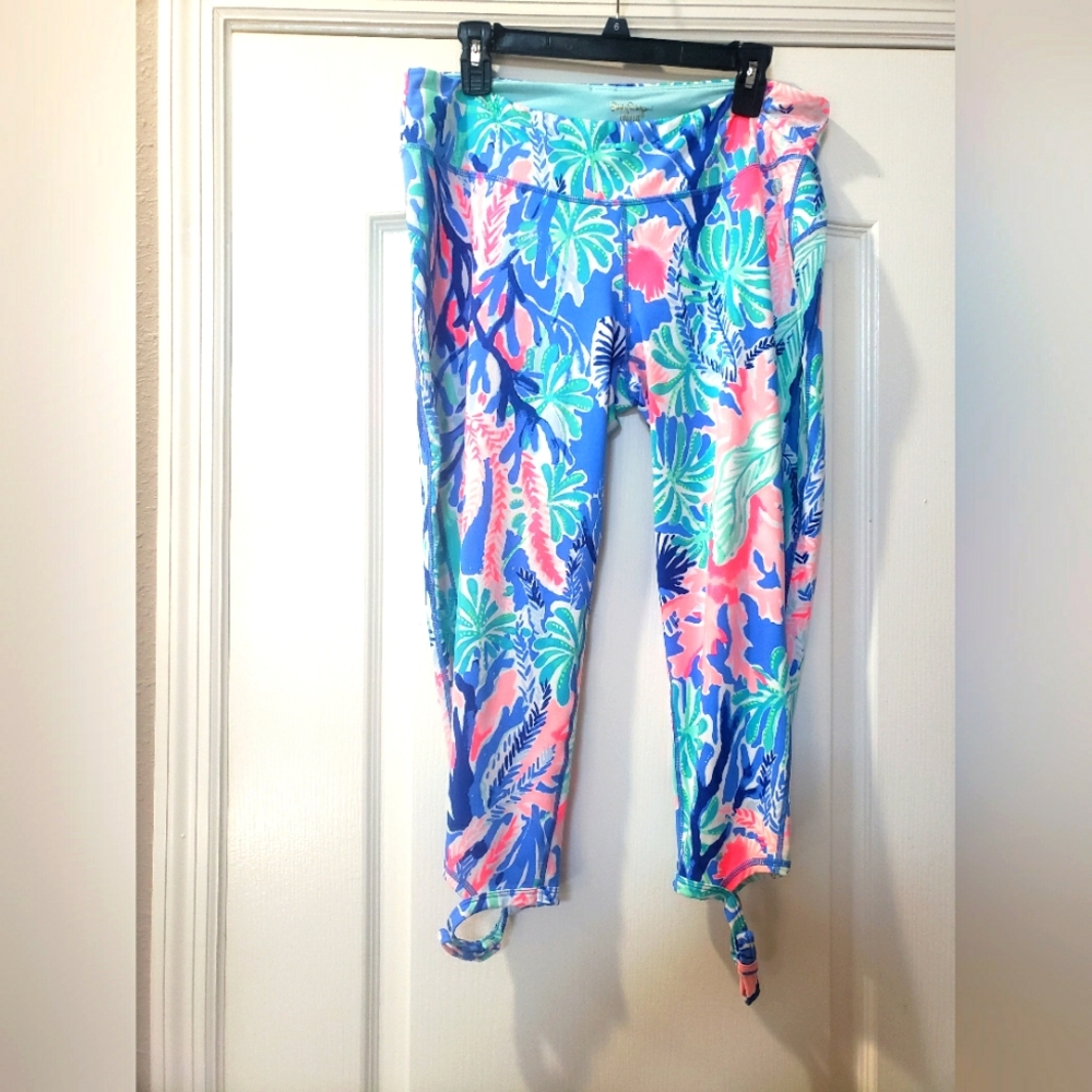 Colorful Tropical Print Luxletic Pants